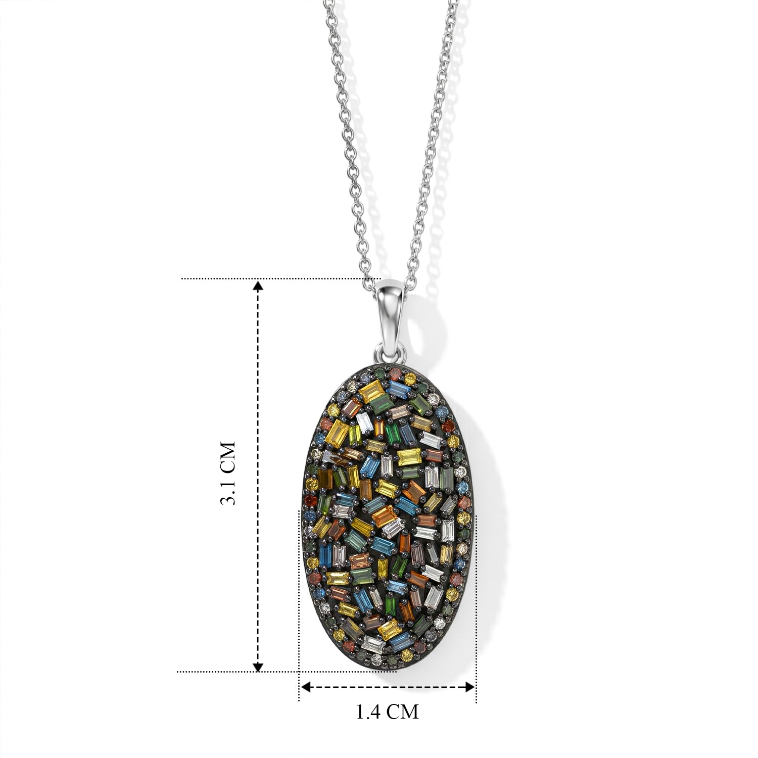 ARGYLE MINE - Blauer Diamant, Natürlicher Champagner Diamant Schmuckset ca. 50 cm 925 Silber Rhodiniert ca. 1.02 ct