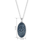 D'Joy Blauer Diamant Schmuckset ca. 50 cm 925 Silber Rhodiniert ca. 0,97 ct.