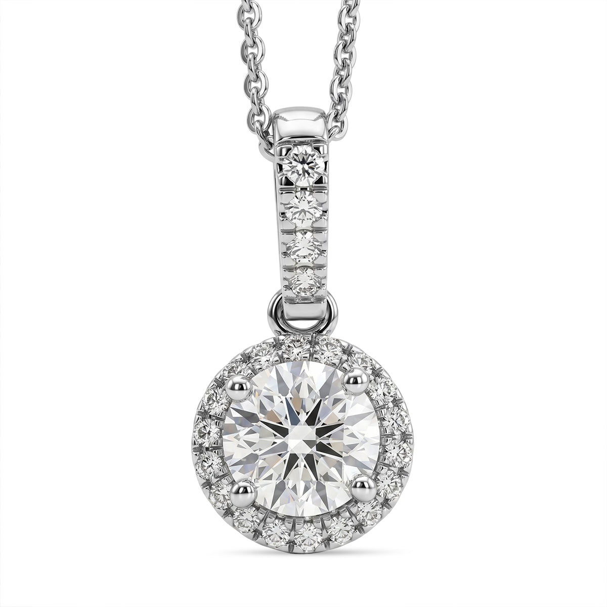 LUXURIANT DIAMOND - Lab Grown Diamant SI-GH Schmuckset ca. 50 cm 925 Silber Rhodiniert ca. 1,07 ct.