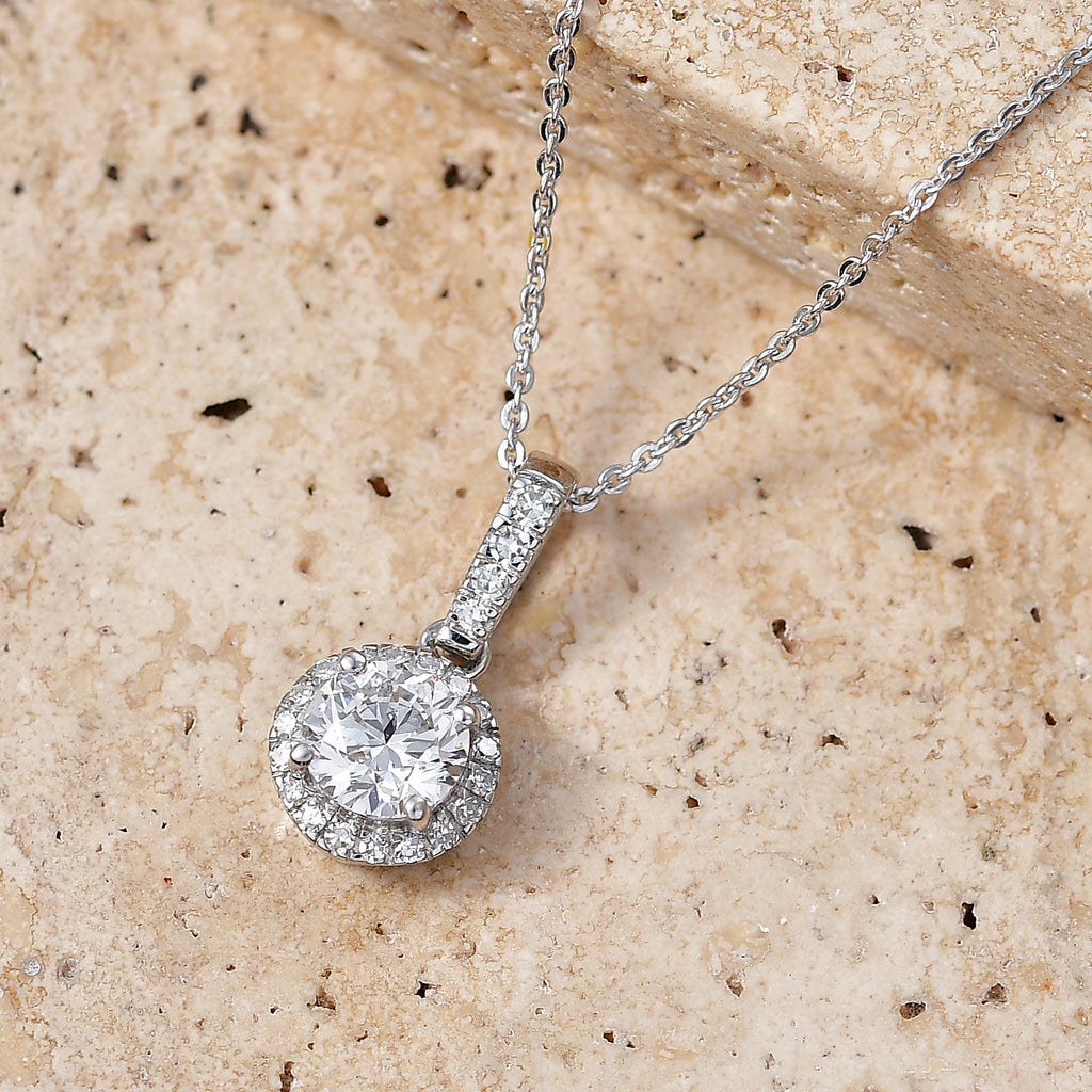 LUXURIANT DIAMOND - Lab Grown Diamant SI-GH Schmuckset ca. 50 cm 925 Silber Rhodiniert ca. 1,07 ct.