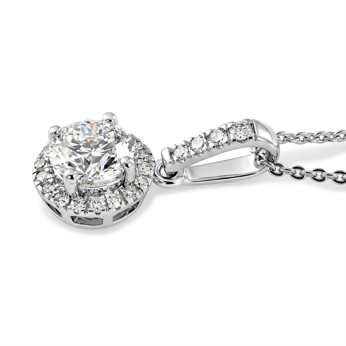 LUXURIANT DIAMOND - Lab Grown Diamant SI-GH Schmuckset ca. 50 cm 925 Silber Rhodiniert ca. 1,07 ct.