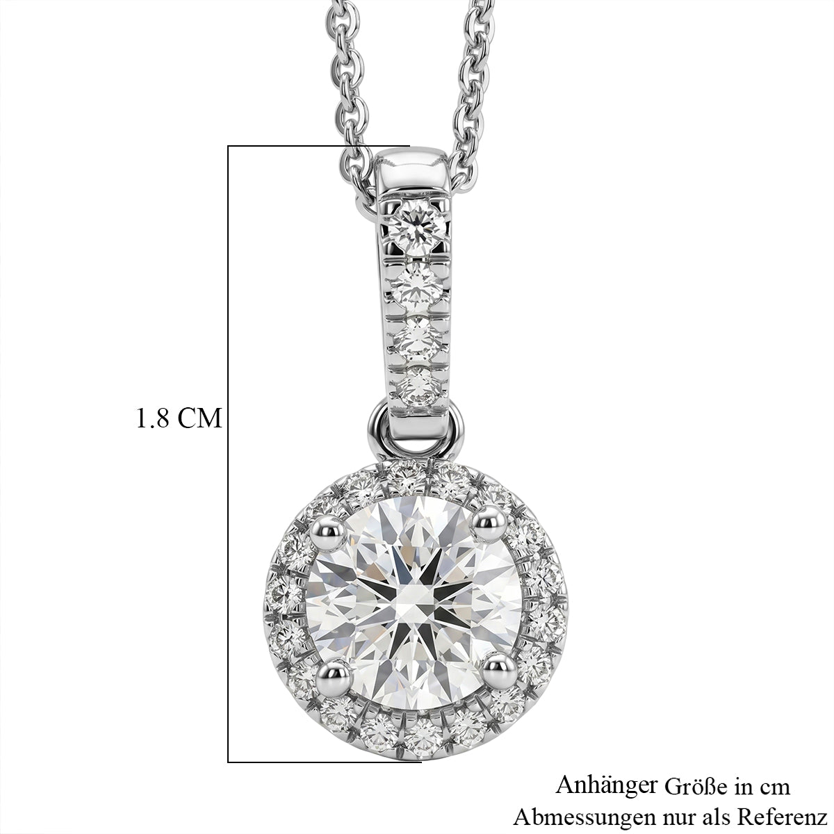 LUXURIANT DIAMOND - Lab Grown Diamant SI-GH Schmuckset ca. 50 cm 925 Silber Rhodiniert ca. 1,07 ct.
