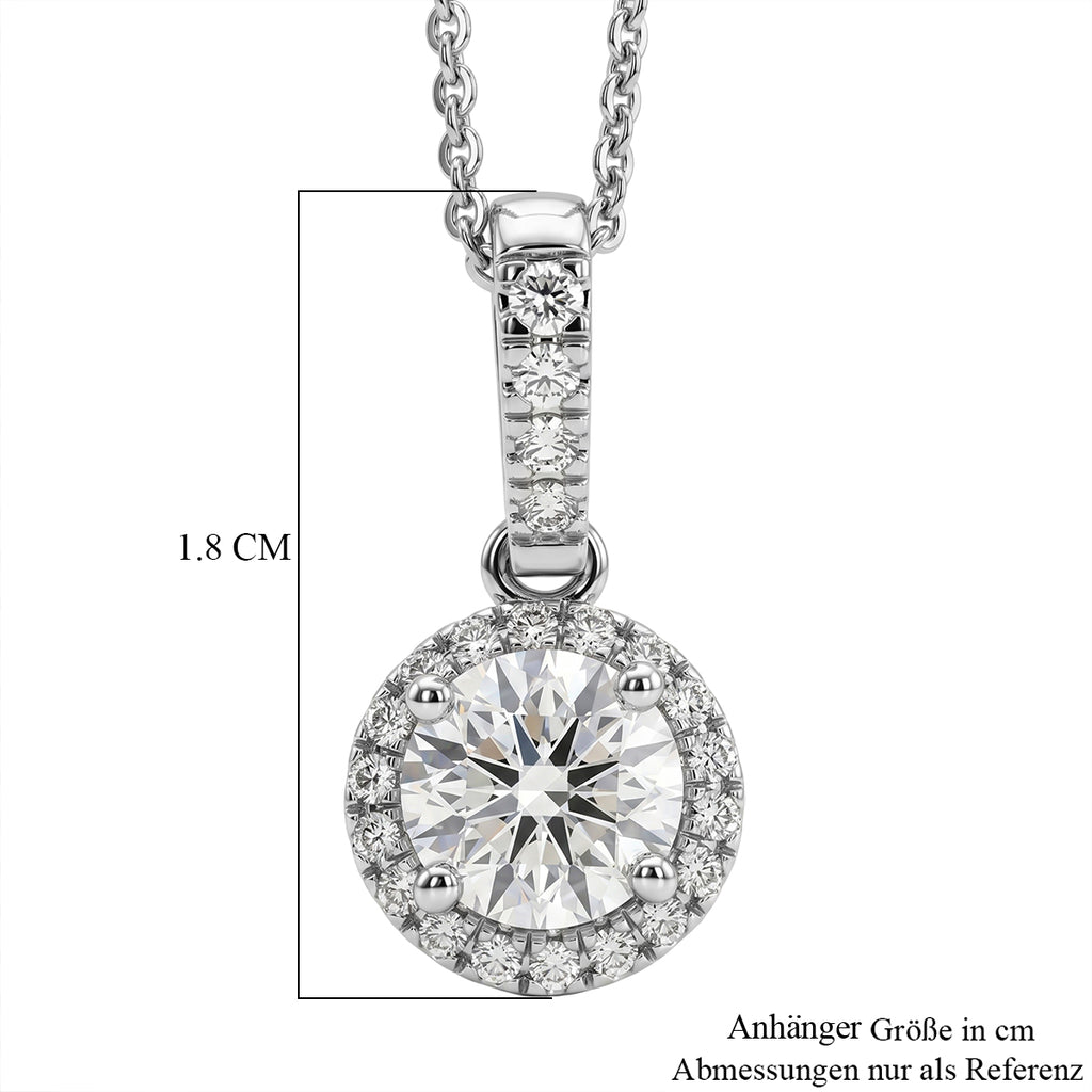 LUXURIANT DIAMOND - Lab Grown Diamant SI-GH Schmuckset ca. 50 cm 925 Silber Rhodiniert ca. 1,07 ct.