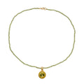 D'Joy AAA Ouro Verde-Quarz, Peridot Schmuckset ca. 50 cm 925 Silber 750 Gelbgold vermeil ca. 48,93 ct.