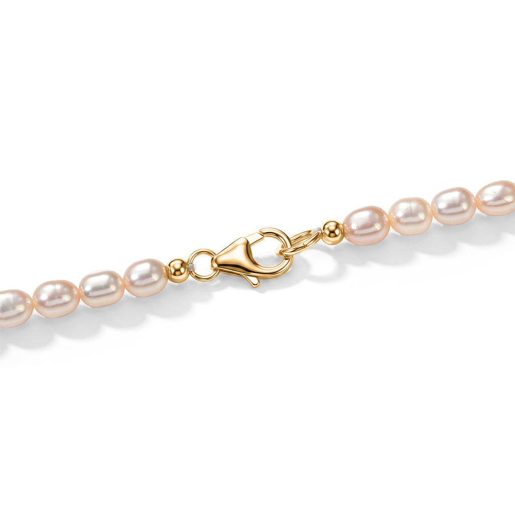 D'Joy AA Kagem sambischer Smaragd, Süßwasserperle und Zirkon Anhänger mit 50cm Kette, 925 Silber 750 Gelbgold Vermeil