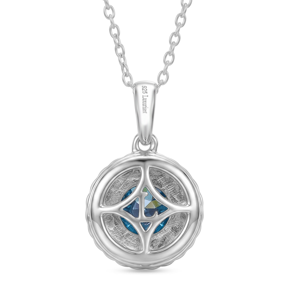 LUXURIANT DIAMOND - Lab Grown Blauer Diamant SI-GH Schmuckset ca. 50 cm 925 Silber Rhodiniert ca. 1,78 ct.