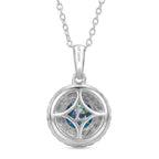 LUXURIANT DIAMOND - Lab Grown Blauer Diamant SI-GH Schmuckset ca. 50 cm 925 Silber Rhodiniert ca. 1,78 ct.