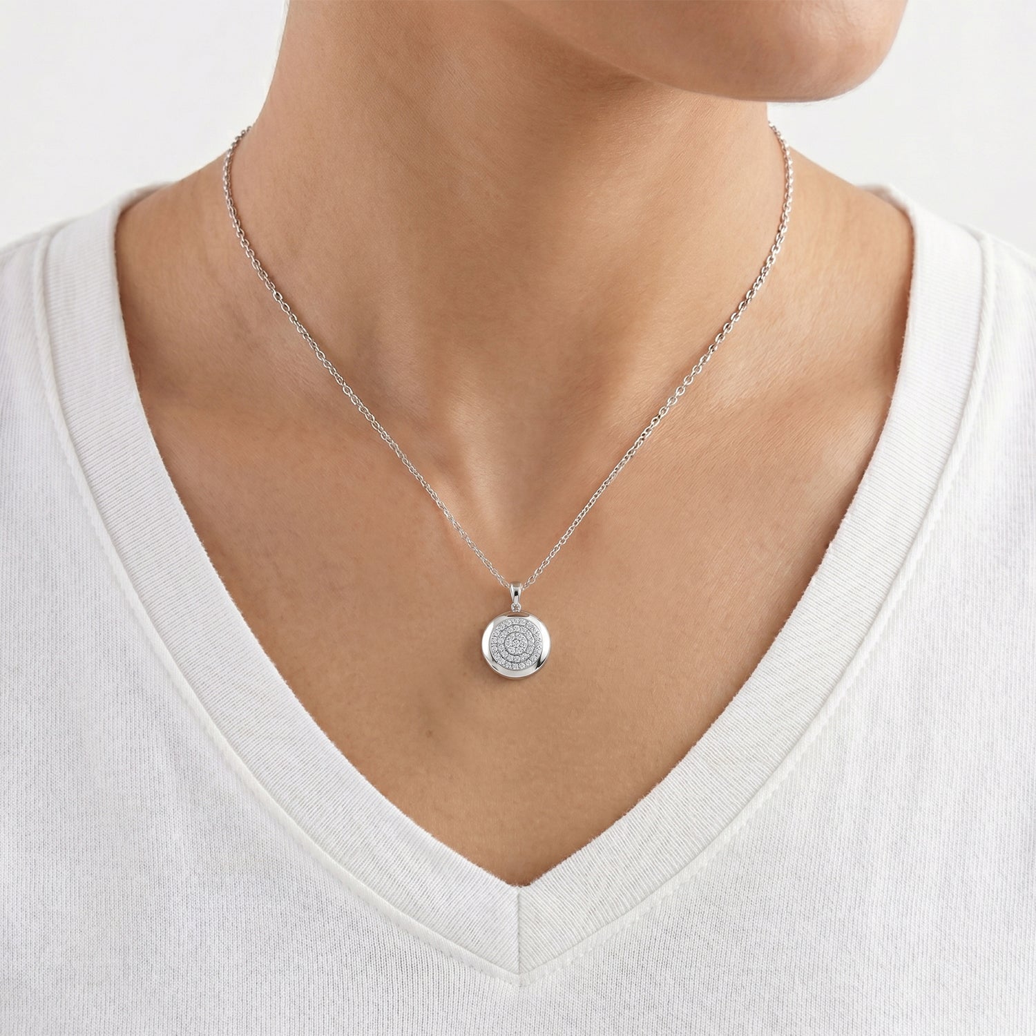 LUXURIANT DIAMOND - Lab Grown Diamant SI-GH SGL zertifiziert Schmuckset ca. 50 cm 925 Silber Rhodiniert ca. 1,00 ct.