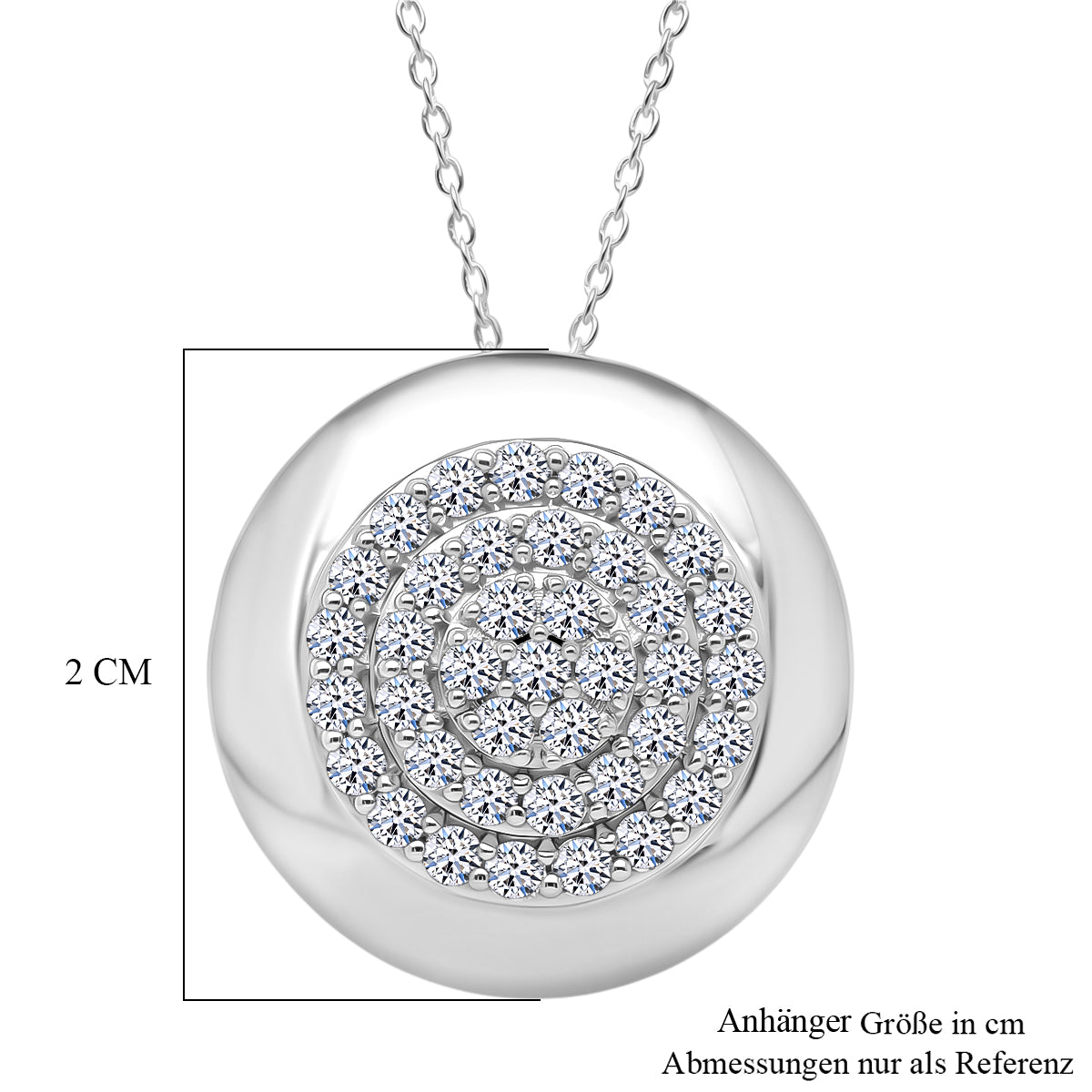 LUXURIANT DIAMOND - Lab Grown Diamant SI-GH SGL zertifiziert Schmuckset ca. 50 cm 925 Silber Rhodiniert ca. 1,00 ct.