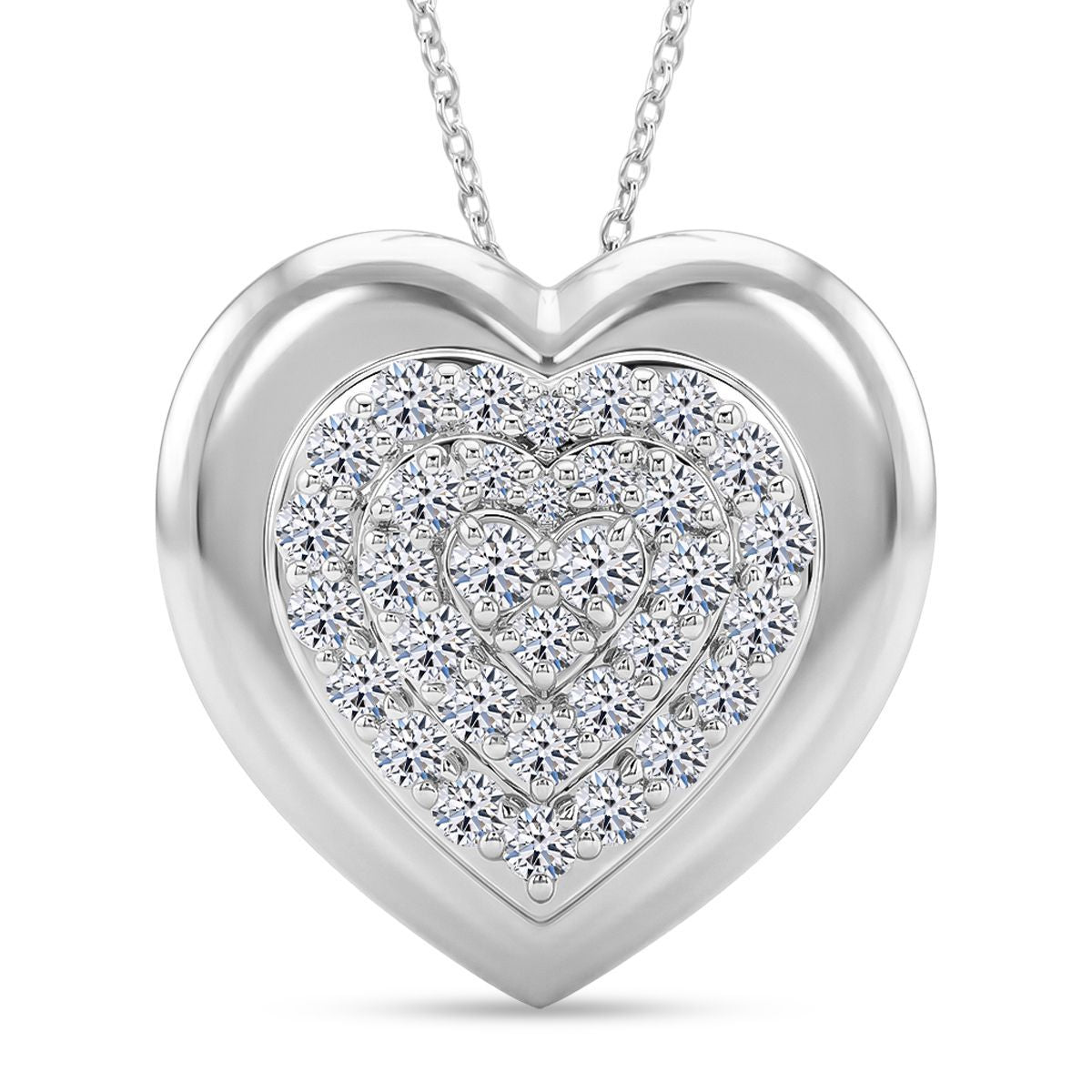 LUXURIANT DIAMOND - Lab Grown Diamant SI-GH SGL zertifiziert Schmuckset ca. 50 cm 925 Silber Rhodiniert ca. 1,00 ct.