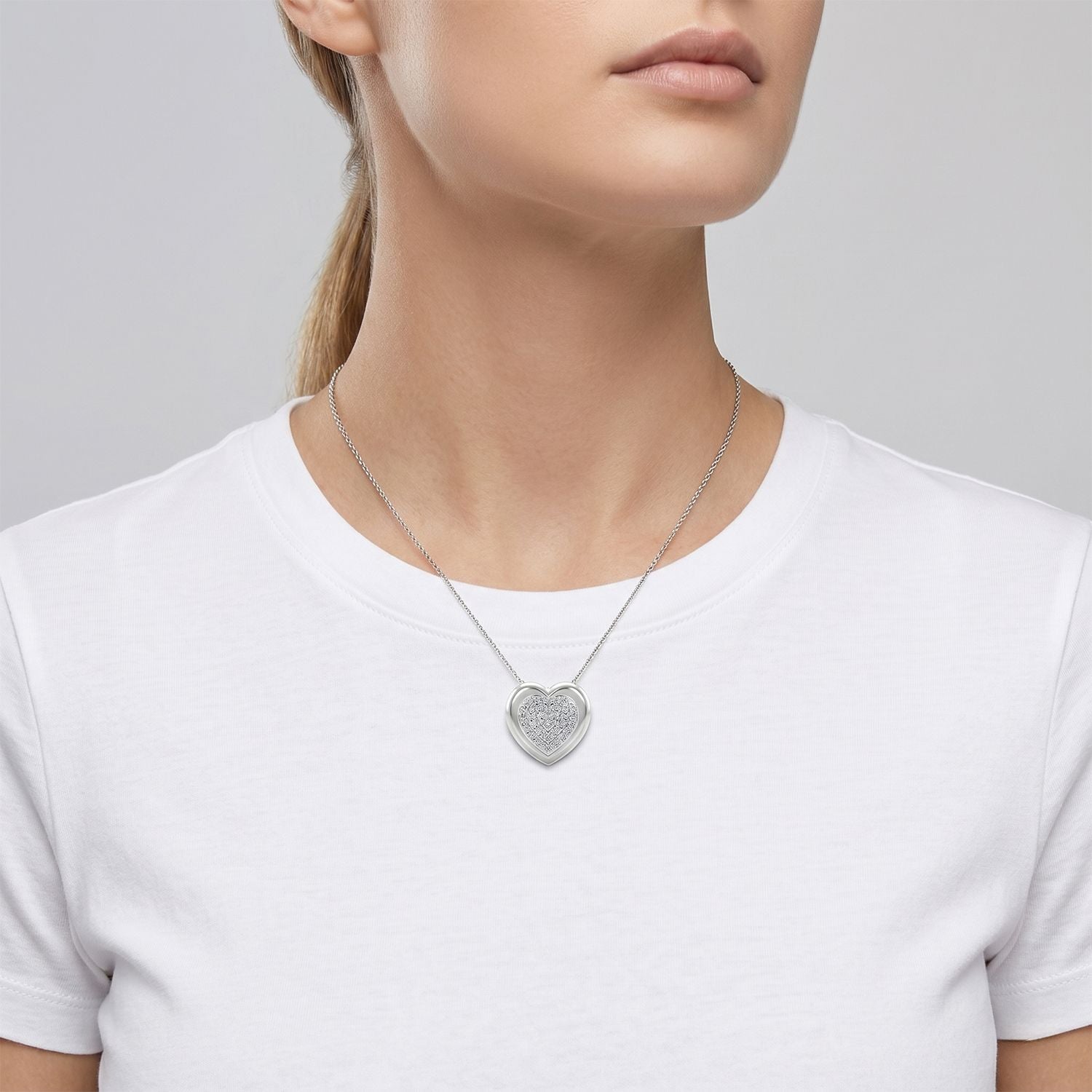 LUXURIANT DIAMOND - Lab Grown Diamant SI-GH SGL zertifiziert Schmuckset ca. 50 cm 925 Silber Rhodiniert ca. 1,00 ct.