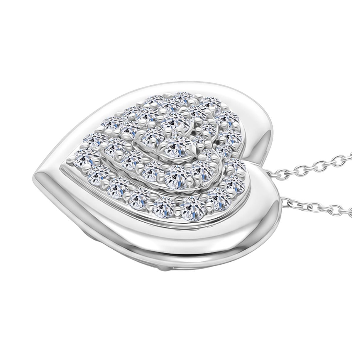 LUXURIANT DIAMOND - Lab Grown Diamant SI-GH SGL zertifiziert Schmuckset ca. 50 cm 925 Silber Rhodiniert ca. 1,00 ct.