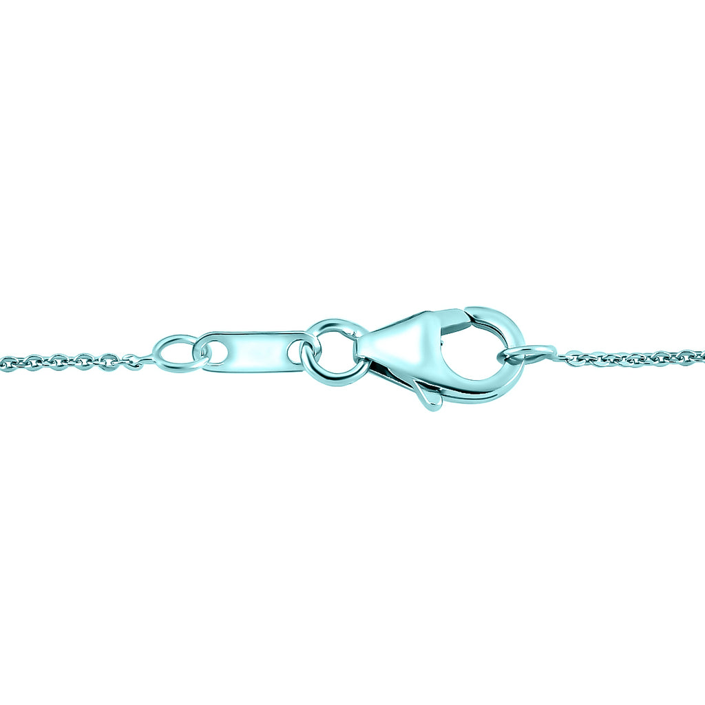D'Joy Larimar Anhänger mit Kette, ca. 50 cm 925 Silber Ion Blau Beschichtung ca. 6.96 ct