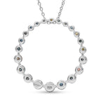LUXURIANT SGL zertifizierter SI mehrfarbiger Labor Diamant Anhänger mit 50cm Kette, 925 Silber rhodiniert - 1 ct.