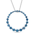 LUXURIANT SGL zertifizierter SI Labor blauer Diamant Anhänger mit 50cm Kette - 1 ct.