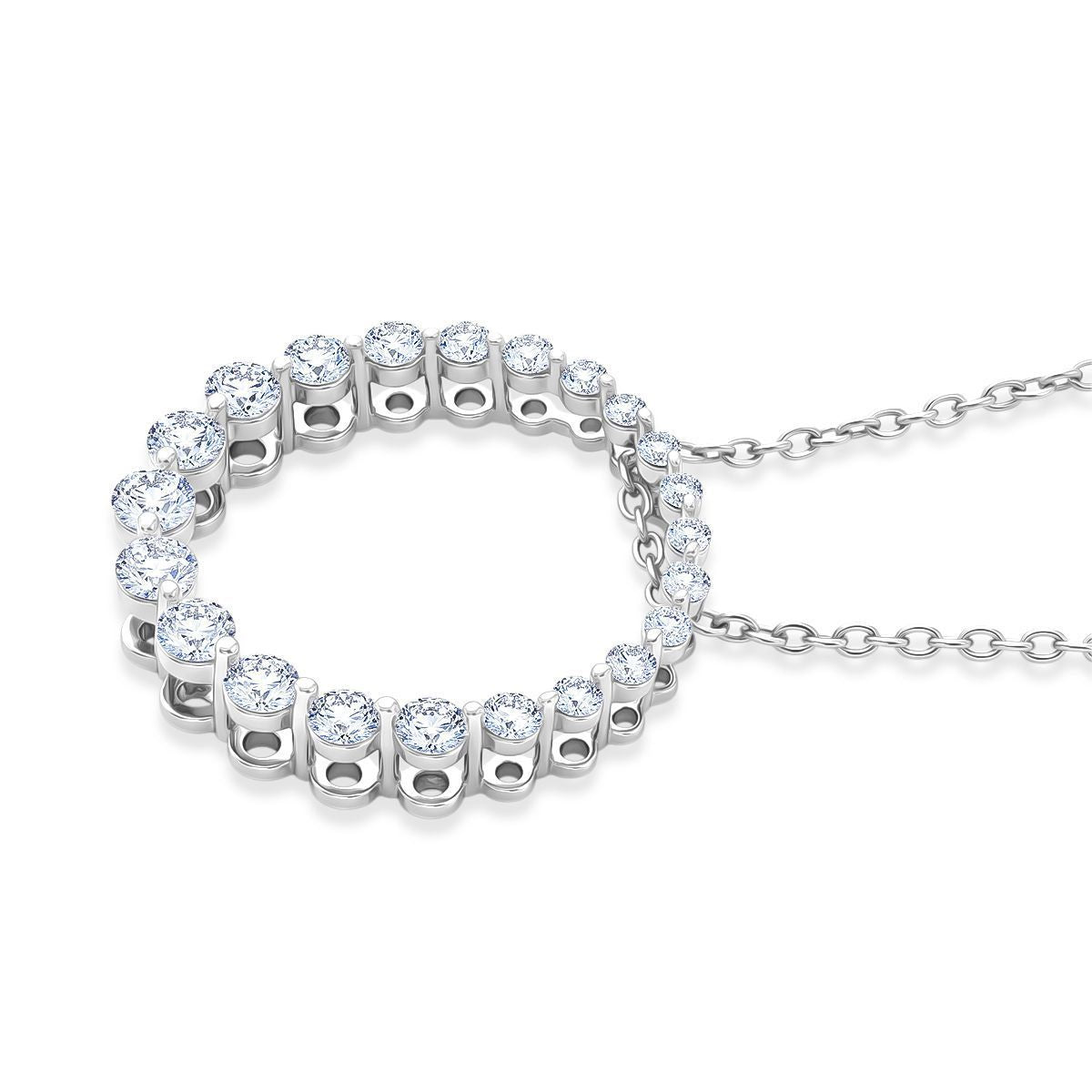 LUXURIANT DIAMOND - Lab Grown Diamant SI-GH SGL zertifiziert Schmuckset ca. 50 cm 925 Silber Rhodiniert ca. 1.00 ct