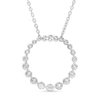 LUXURIANT DIAMOND - Lab Grown Diamant SI-GH SGL zertifiziert Schmuckset ca. 50 cm 925 Silber Rhodiniert ca. 1.00 ct