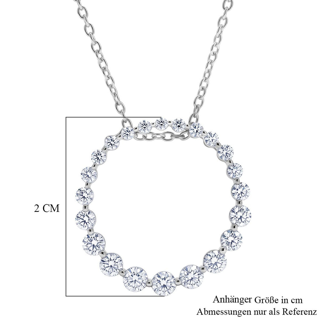 LUXURIANT DIAMOND - Lab Grown Diamant SI-GH SGL zertifiziert Schmuckset ca. 50 cm 925 Silber Rhodiniert ca. 1.00 ct
