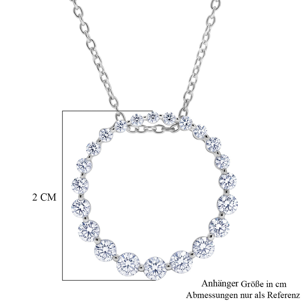 LUXURIANT DIAMOND - Lab Grown Diamant SI-GH SGL zertifiziert Schmuckset ca. 50 cm 925 Silber Rhodiniert ca. 1.00 ct