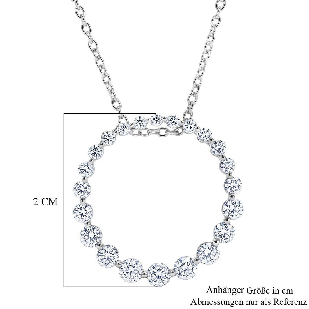 LUXURIANT DIAMOND - Lab Grown Diamant SI-GH SGL zertifiziert Schmuckset ca. 50 cm 925 Silber Rhodiniert ca. 1.00 ct