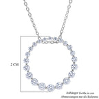LUXURIANT DIAMOND - Lab Grown Diamant SI-GH SGL zertifiziert Schmuckset ca. 50 cm 925 Silber Rhodiniert ca. 1.00 ct
