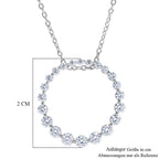 LUXURIANT DIAMOND - Lab Grown Diamant SI-GH SGL zertifiziert Schmuckset ca. 50 cm 925 Silber Rhodiniert ca. 1.00 ct