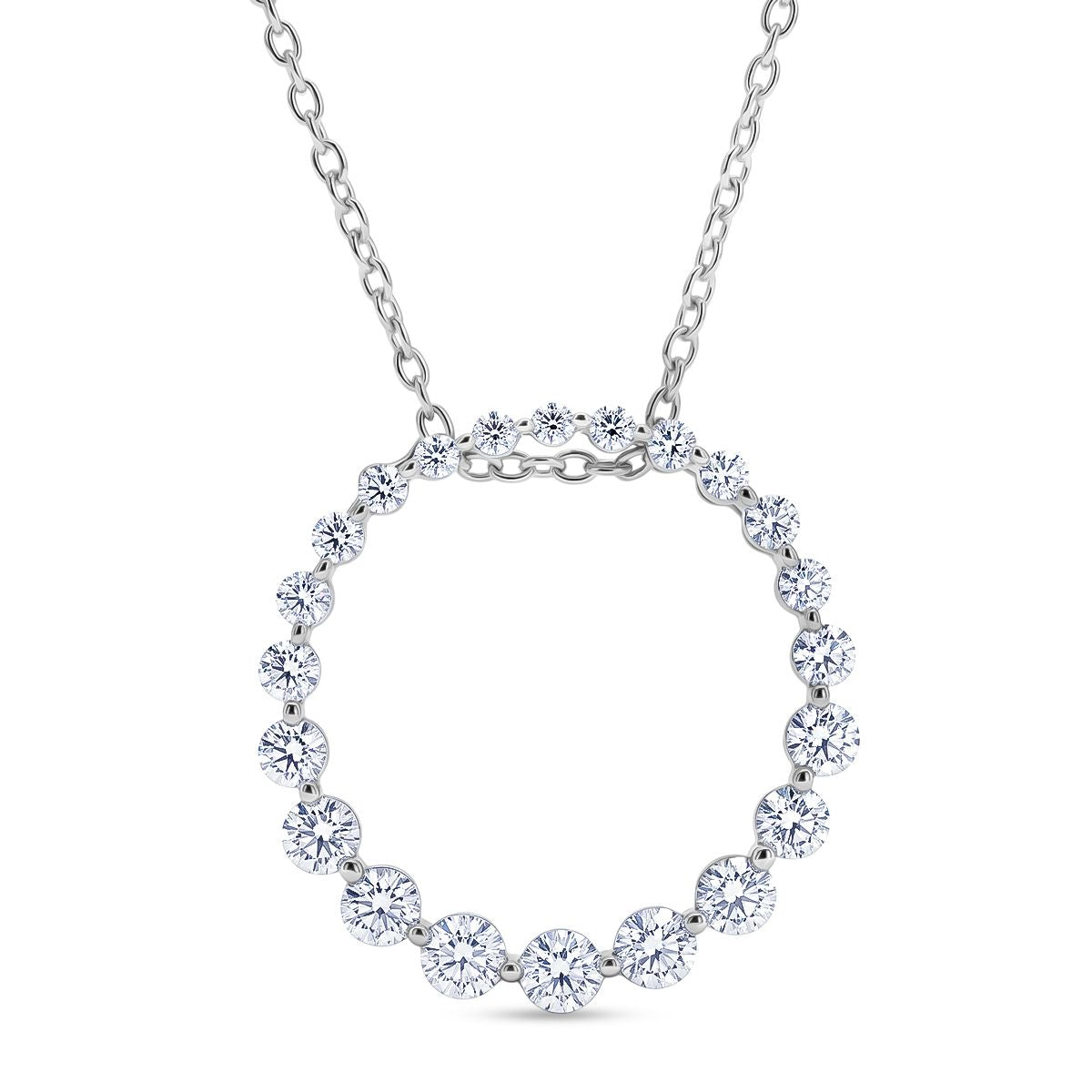 LUXURIANT DIAMOND - Lab Grown Diamant SI-GH SGL zertifiziert Schmuckset ca. 50 cm 925 Silber Rhodiniert ca. 1.00 ct