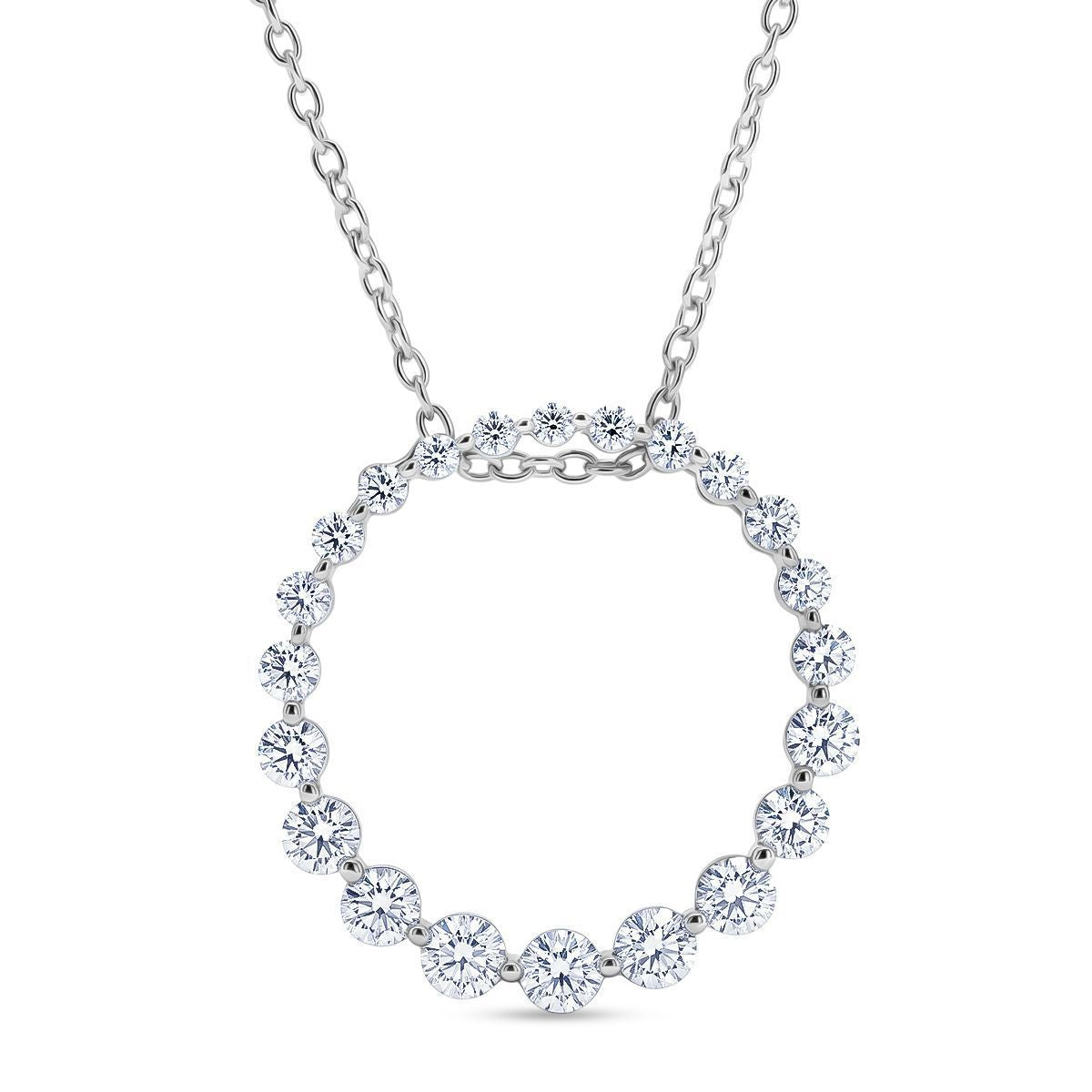 LUXURIANT DIAMOND - Lab Grown Diamant SI-GH SGL zertifiziert Schmuckset ca. 50 cm 925 Silber Rhodiniert ca. 1.00 ct