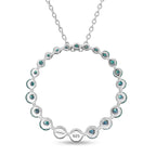 LUXURIANT DIAMOND - Lab Grown Grüner Diamant SI Schmuckset ca. 45 cm 925 Silber Rhodiniert ca. 1,00 ct.