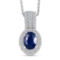 D'Joy AA Kanchanaburi Blauer Saphir, Moissanit Schmuckset ca. 45 cm 925 Silber Rhodiniert ca. 1,50 ct.