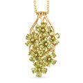 EVER TRUE Natürlicher Peridot Anhänger mit Kette, ca. 50 cm ca. 5.87 ct