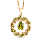 EVER TRUE AA Natürlicher Peridot Anhänger mit Kette, ca. 50 cm ca. 2.78 ct
