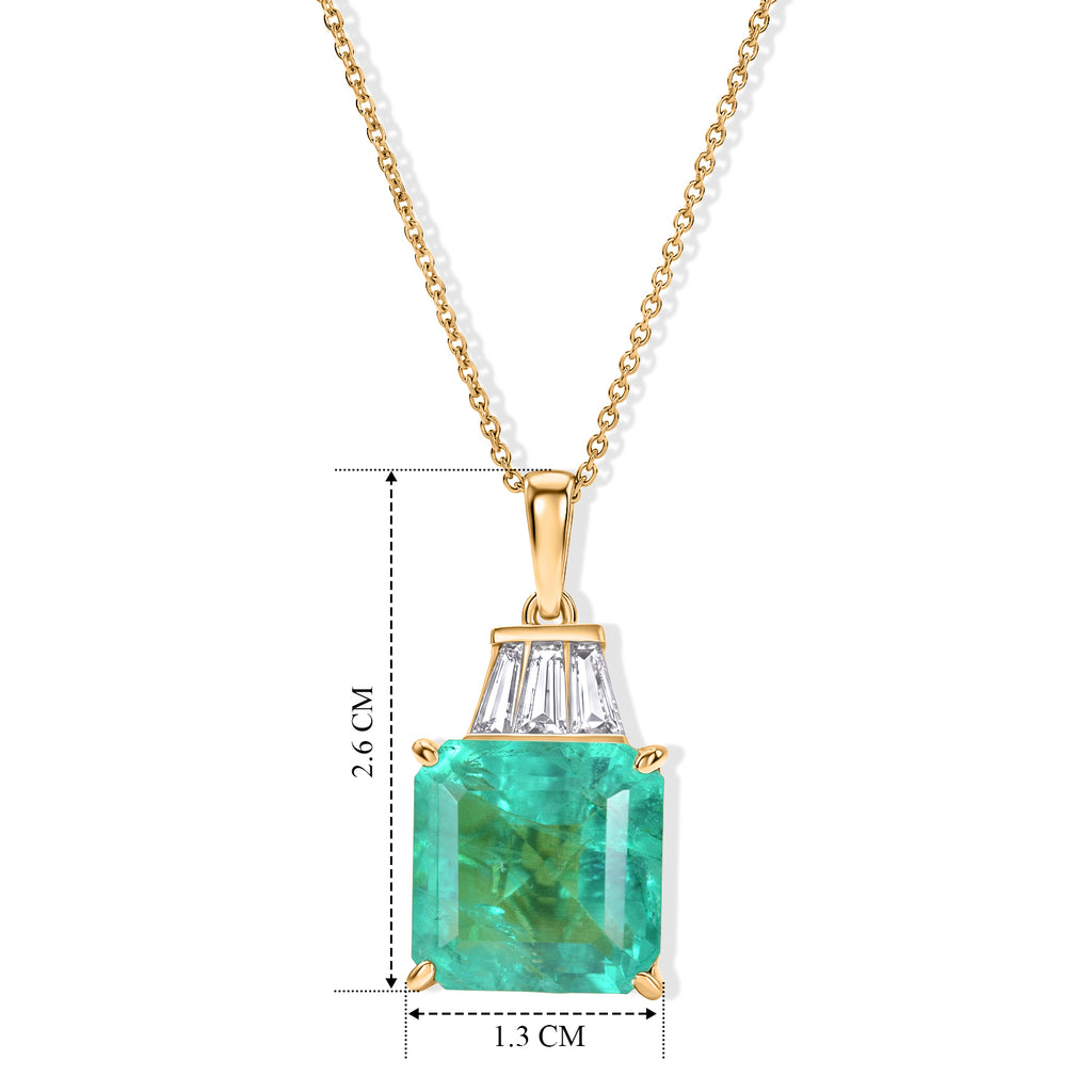 D'Joy Smaragd-Quarz Triplette, Weißer Topas Schmuckset ca. 50 cm 925 Silber 750 Gelbgold vermeil ca. 9,21 ct.
