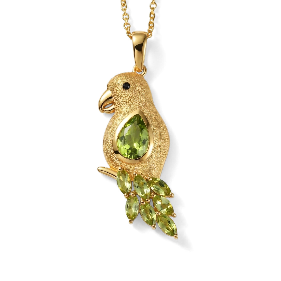 EVER TRUE AA Natürlicher Peridot Anhänger mit Kette, ca. 50 cm ca. 3.72 ct