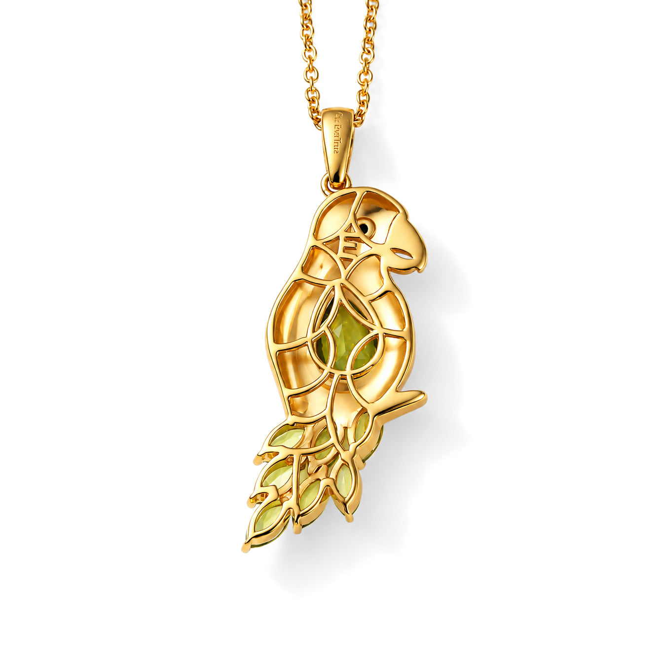 EVER TRUE AA Natürlicher Peridot Anhänger mit Kette, ca. 50 cm ca. 3.72 ct