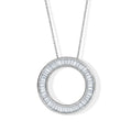 D'Joy Weißer Diamant Schmuckset ca. 50 cm 925 Silber Rhodiniert ca. 1,00 ct.