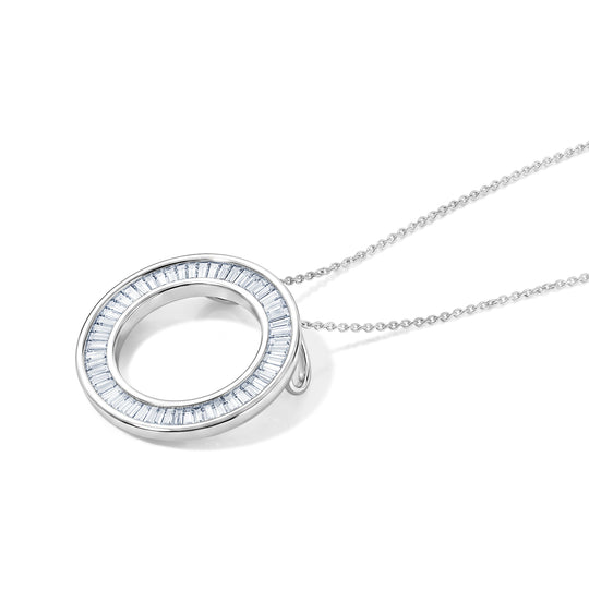 D'Joy Weißer Diamant Schmuckset ca. 50 cm 925 Silber Rhodiniert ca. 1.33 ct