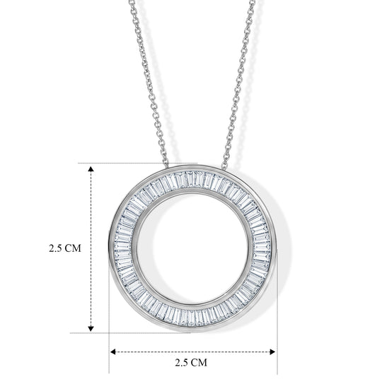 D'Joy Weißer Diamant Schmuckset ca. 50 cm 925 Silber Rhodiniert ca. 1.33 ct