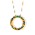 D'Joy Grüner Diamant Schmuckset ca. 50 cm 925 Silber 750 Gelbgold vermeil ca. 1,00 ct.