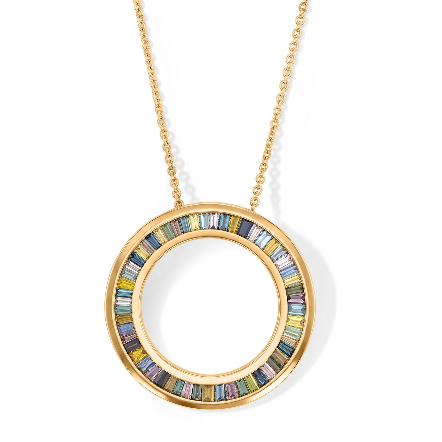D'Joy Mehrfarbiger Diamant Anhänger mit Kette ca. 50 cm 925 Silber 750 Gelbgold vermeil ca. 1.04 ct