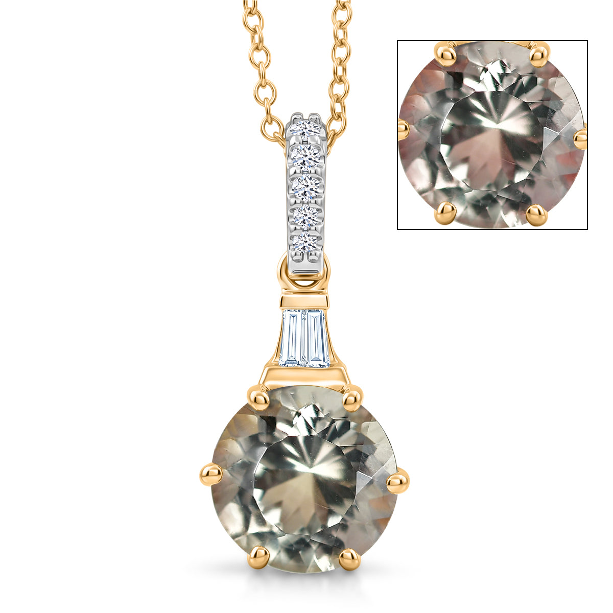 LUXORO AAA Turkizit, Lab Grown Diamant Schmuckset ca. 50 cm ca. 2,36 ct.