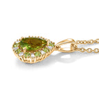 EVER TRUE AA Natürlicher Peridot Anhänger mit Kette, ca. 50 cm ca. 2.32 ct