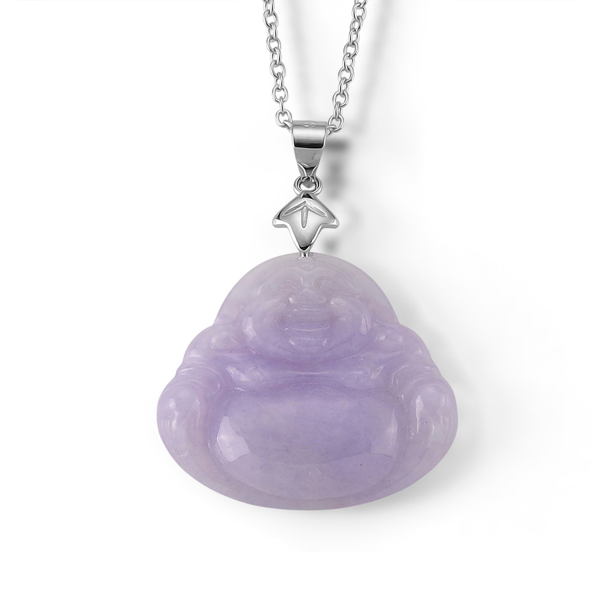 D'Joy AAAA Jade Anhänger mit Kette, ca. 50 cm 925 Silber Rhodiniert ca. 20,00 ct.