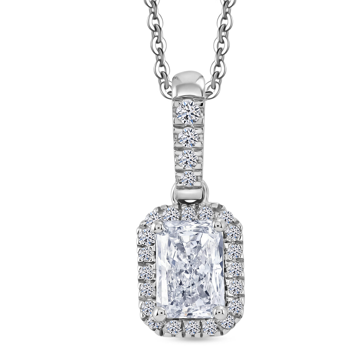 LUXURIANT DIAMOND - Lab Grown Diamant SI-GH Schmuckset ca. 50 cm 925 Silber Rhodiniert ca. 1.00 ct
