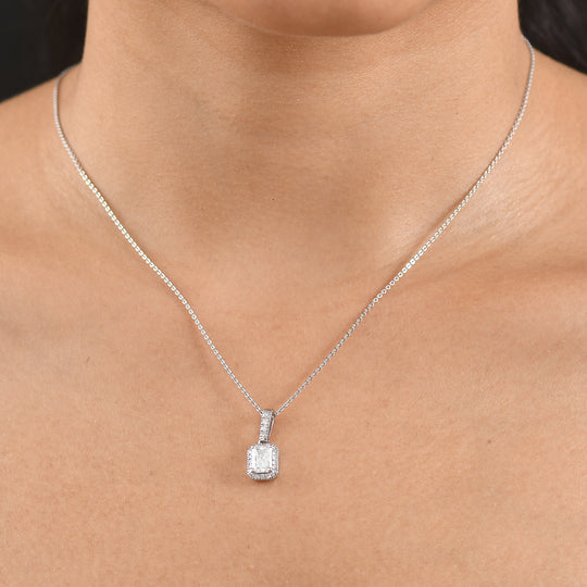 LUXURIANT DIAMOND - Lab Grown Diamant SI-GH Schmuckset ca. 50 cm 925 Silber Rhodiniert ca. 1.00 ct