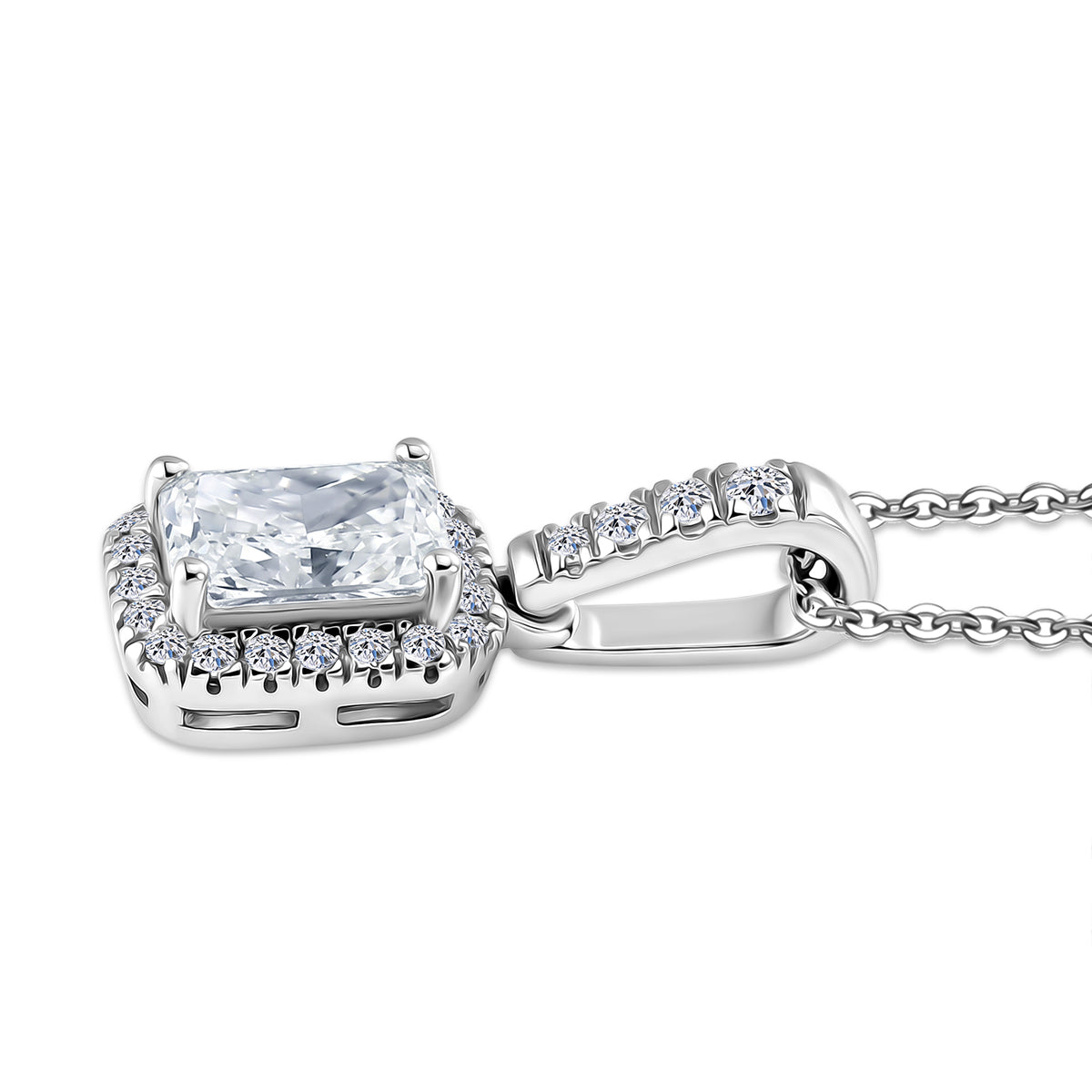 LUXURIANT DIAMOND - Lab Grown Diamant SI-GH Schmuckset ca. 50 cm 925 Silber Rhodiniert ca. 1,00 ct.