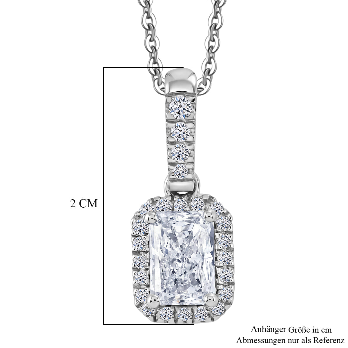 LUXURIANT DIAMOND - Lab Grown Diamant SI-GH Schmuckset ca. 50 cm 925 Silber Rhodiniert ca. 1.00 ct