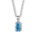 LUXURIANT DIAMOND - Lab Grown Blauer Diamant SI Schmuckset ca. 50 cm 925 Silber Rhodiniert ca. 1,03 ct.