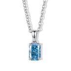 LUXURIANT DIAMOND - Lab Grown Blauer Diamant SI Schmuckset ca. 50 cm 925 Silber Rhodiniert ca. 1,03 ct.
