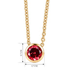 D'Joy Lab Grown Padparadscha-Saphir Anhänger mit Kette, ca. 50 cm 925 Silber 750 Gelbgold vermeil und Edelstahl 750 Gelbgold vermeil ca. 1.29 ct